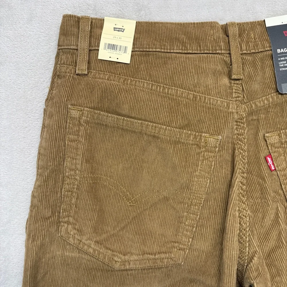 Levi's Pants Men's 29x30 Baggy Dad Corduroy Brown Wide Leg Relaxed Fit Trousers - Picture 9 of 11